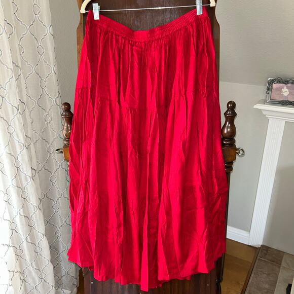 Vintage red skirt by BFA Classics western country prairie 1X square dance - Picture 5 of 11